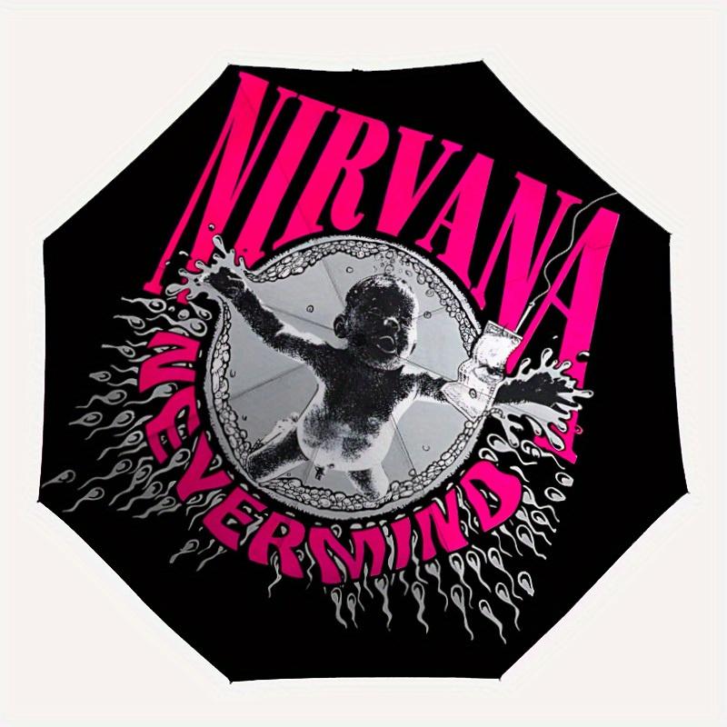 

1pc Nirvana Automatic Umbrella Durable Iron Frame & Plastic Handle, Gift for Men & Women, Sturdy Construction,Playful Design yy250826135