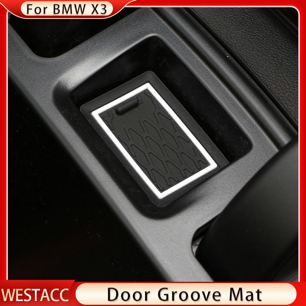 

Silicon Car Door Groove Mat for BMW X3 G01 2018 Non-Slip Rubber Mats Gate Slot Cup Pad Interior Accessories