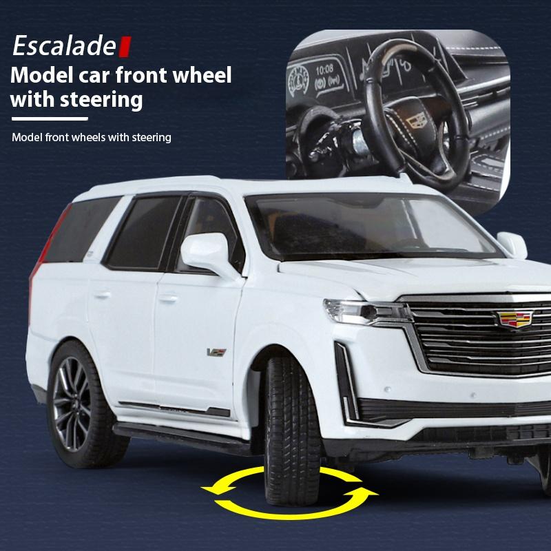1:24 Escalade SUV Alloy Car Model Metal Die Cast Off-road Vehicle Model Simulation Sound and Light Children's Toys Boy Gift