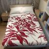Cream red flower Flannel Blanket Warm Soft Halloween Christmas Couch Warm Cozy Decorative Decor Gift for All Season