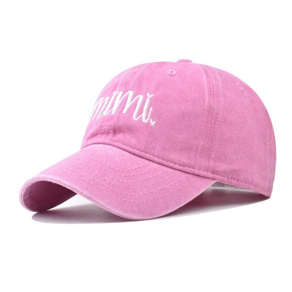 Adjustable Baseball Hats Vintage Baseball Cap Fashion Mimi Letter Embroidery Caps розовый