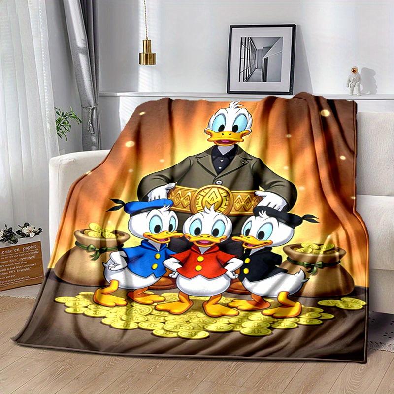 1pc, Donald Duck Family Warmth Blanket, Seasonal Comfort for Your Home Decor, Blanket, Versatile & Cozy for Bedroom, Living Room, Travel, Camping, Car