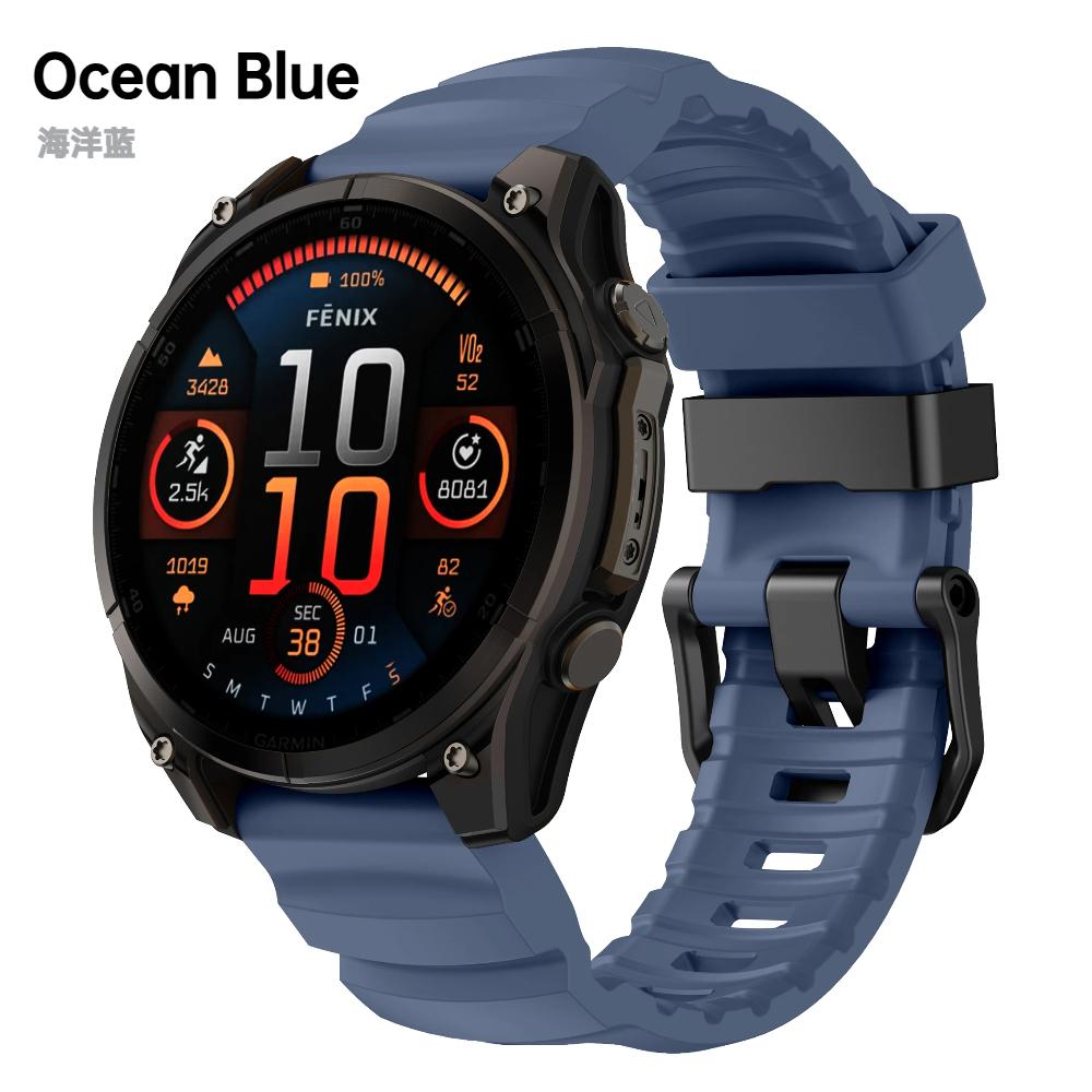 Rychloupínací 22mm 26mm řemínek pro Garmin Tactix8 Silikonový pásek pro Garmin Fenix 8/7X Pro/E Enduro 3 Náramek pro Forerunner 970-965/Instinct 3