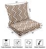 Vargottam Bedrucktes Outdoor Tiefsitz Patio Kissen Set 2-teiliges Sitzset Allwetter Ersatz