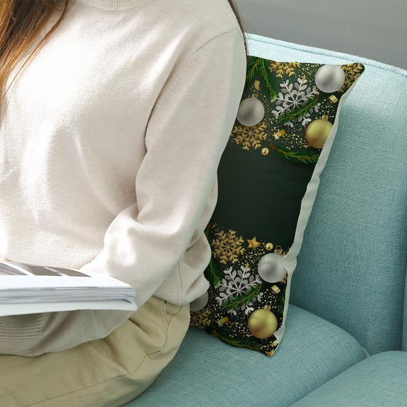 Husa de perna din bumbac in 45*45 Fata de perna de Craciun Perne de canapea Fete de perna Fete de perna Decor pentru casa