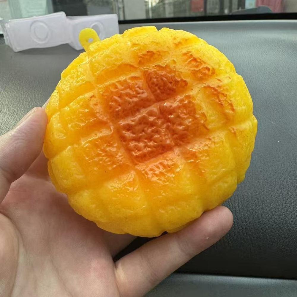 Non-Bounce Pineapple Bun Squishy Food-Shaped Squeeze Toys Portable Sensory Fidget Ball Xmas Gift