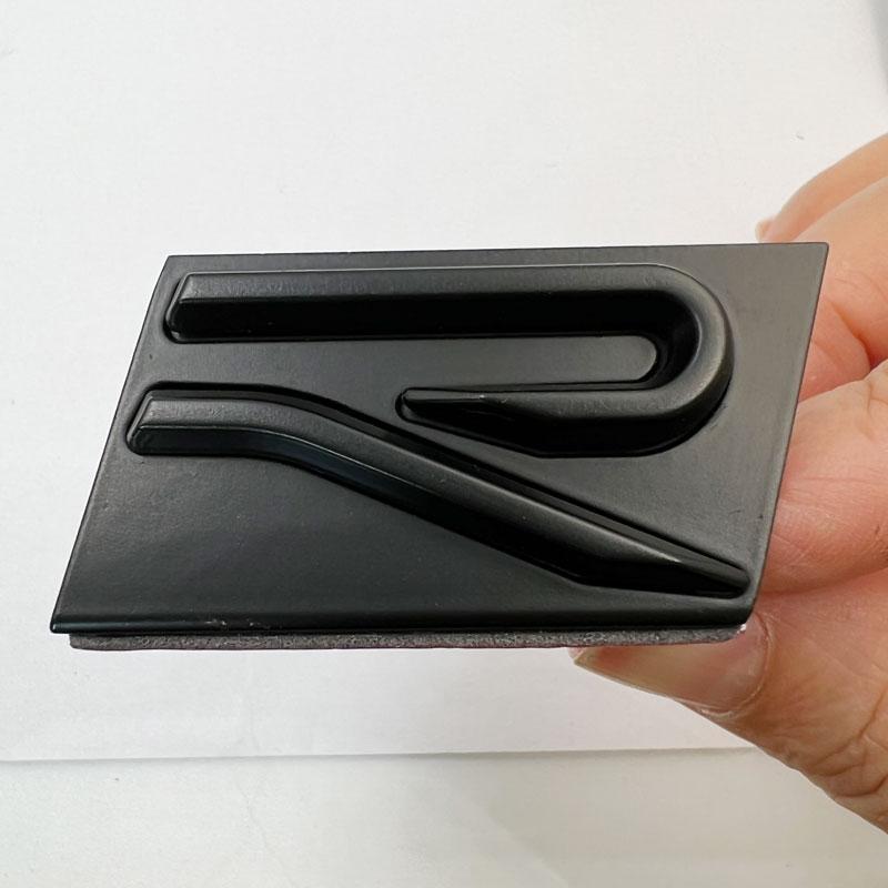 3D Metal R logo Emblem Front Grille Badge Tail Trunk Sticker Accessories For GTI Rline Polo Golf MK8 Touareg Passat Magotan CC