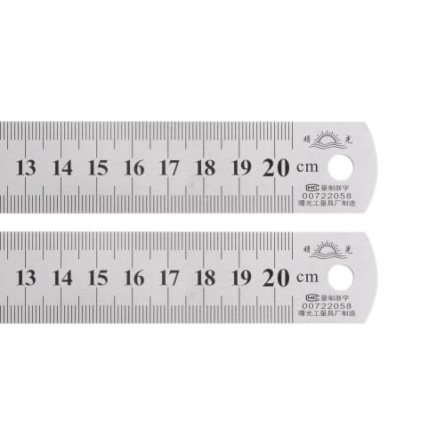 uxcell Stainless Steel Ruler, 20cm/8" Length x 1/36" Thickness x 1" Width, Inch and Metric, Linear Measuring Tool for Woodworking, Painting, Crafts, S