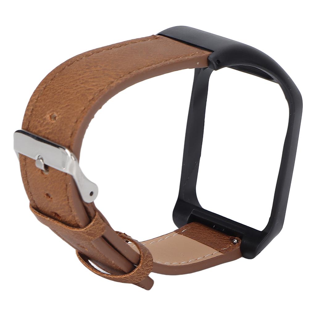 Smartwatch Band Strap Retro Leather Wrist Watchband for TOMTOM Runner3 AdventurerBrown