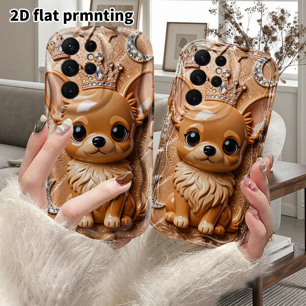 Phone Case: 2D Flat Samsung Galaxy A34 A35 M05 M06 S20 S22 S21 FE Plus 5G Protective Case, Couple Style, Chihuahua, Christmas and Halloween Gifts