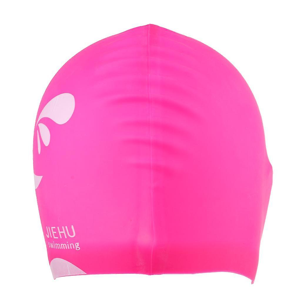 3xSwim Caps Waterproof Unisex Premium Silicone No-Slip Swimming Hat Pink