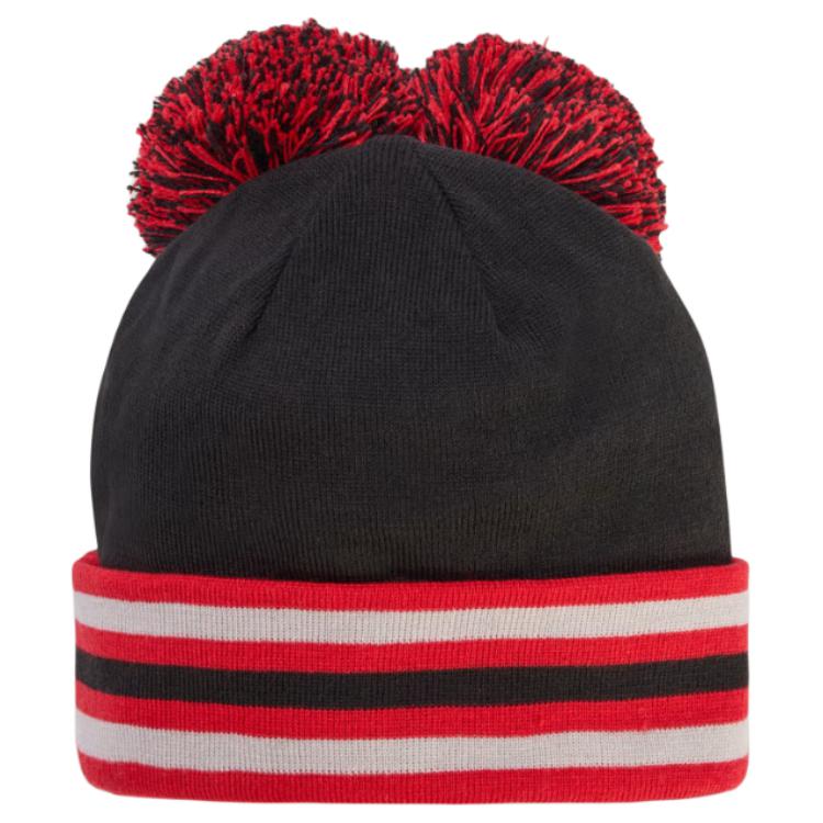 adidas Embroidered Design Fleece Hat Unisex Hats Black Bright-Red KA2391