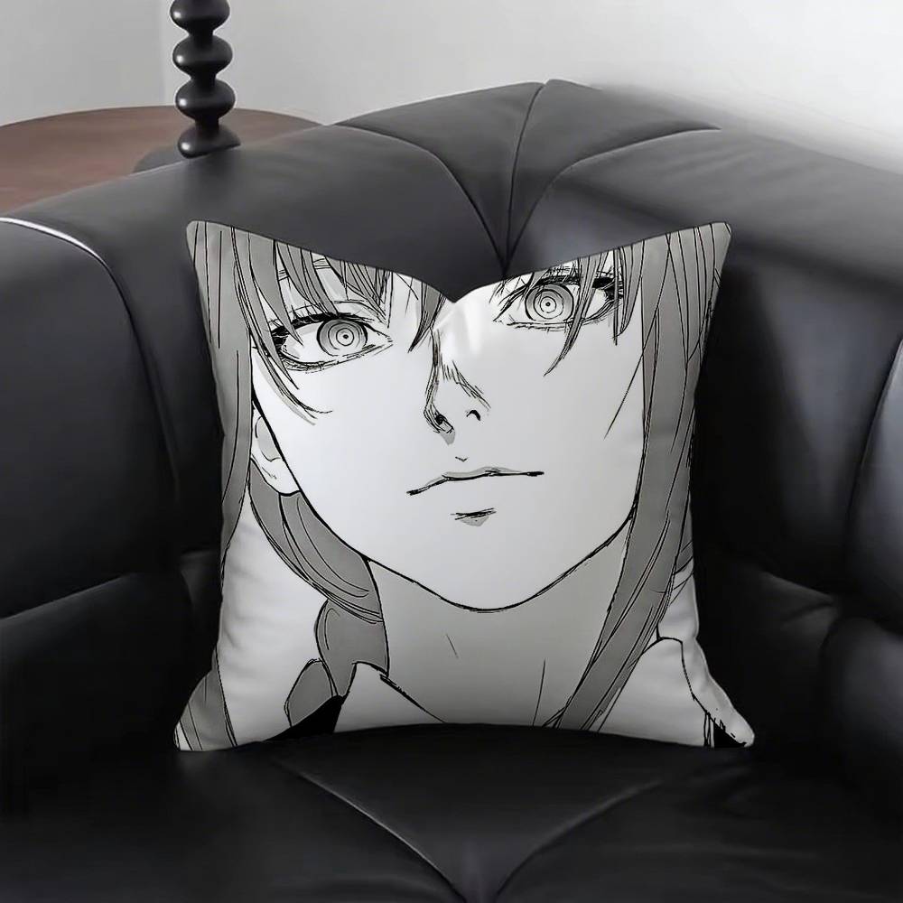 Makima Animation Chainsaw Man Pillow Case Sofa Cushion Cover Room Home Decoration