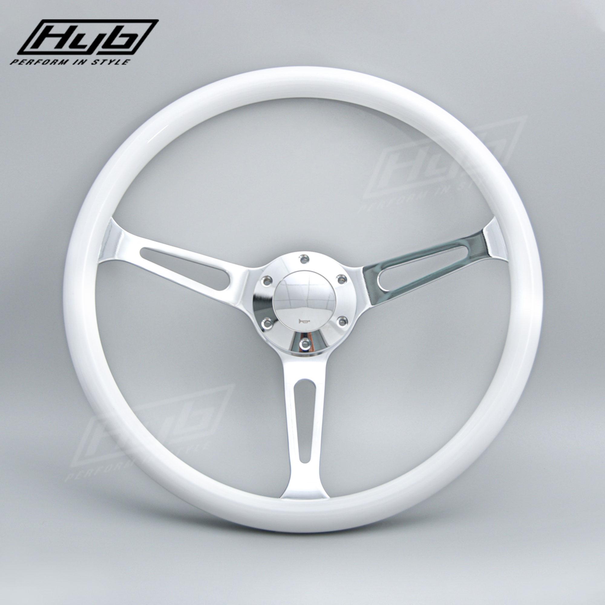 15Inch Vintage Wood Style Steering Wheel Classic Racing Sports Car Steering Wheel F