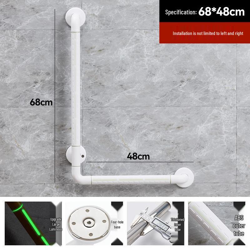 Barrier-Free Stainless Steel Safety Handrail for Elderly and Disabled - Anti-Slip Grab Bar for Toilet and Washroom