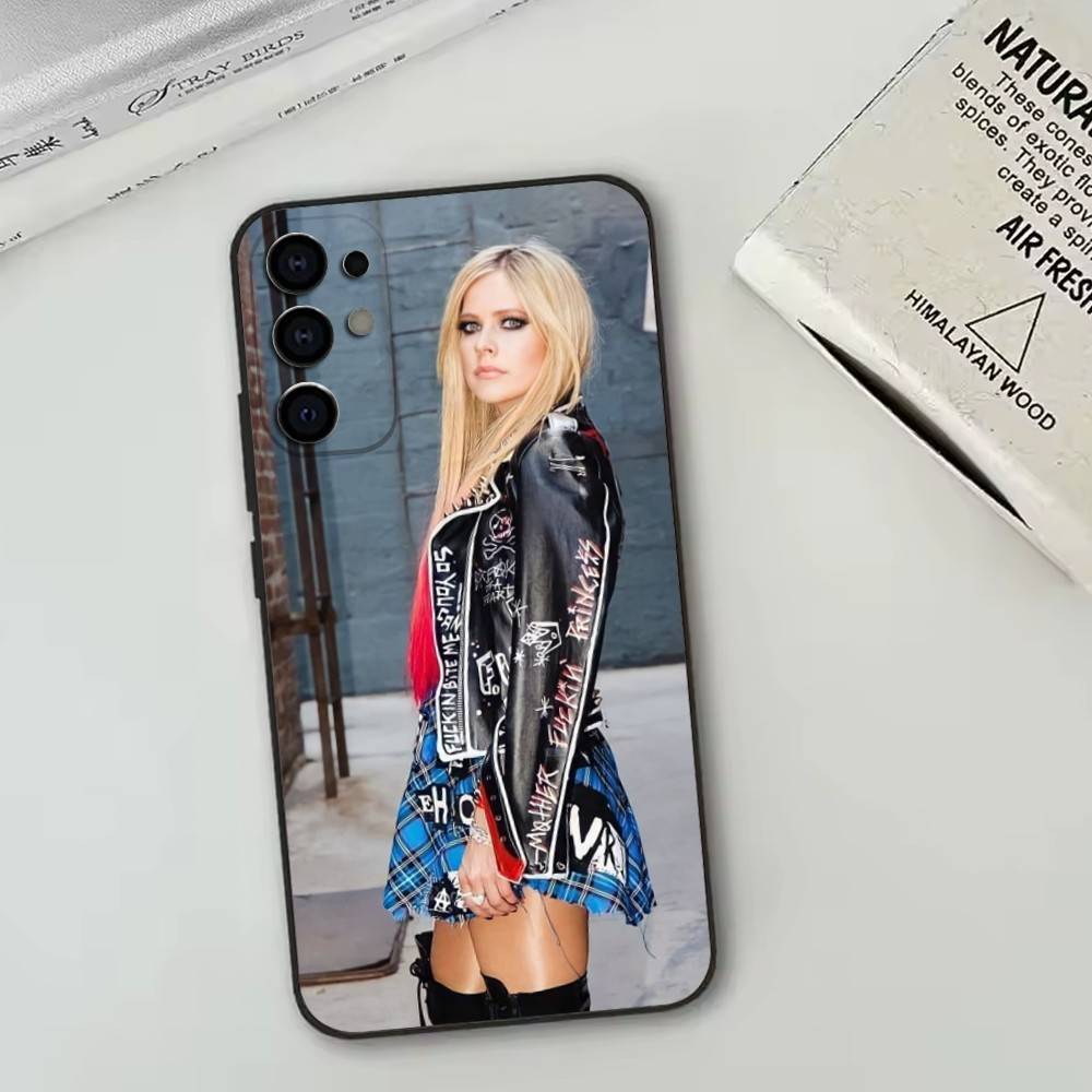 A-A-Avril   Phone Case Black Silicone Soft For Samsung S25,S24,S21,S22,S23,S30,Ultra,S20,Plus,Fe,Lite