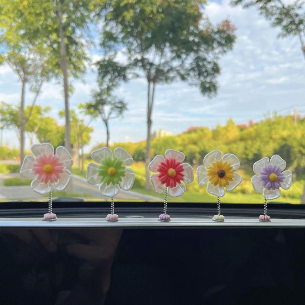 Adorable Shaking Sunflower Car Ornaments 2024 - Healing Center Console & Rearview Mirror Decoration