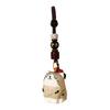 Beads Wooden Carved Cat Keychain Weave Rope Car Keyring Cute Wood Kitty Dolls Pendant  Gifts