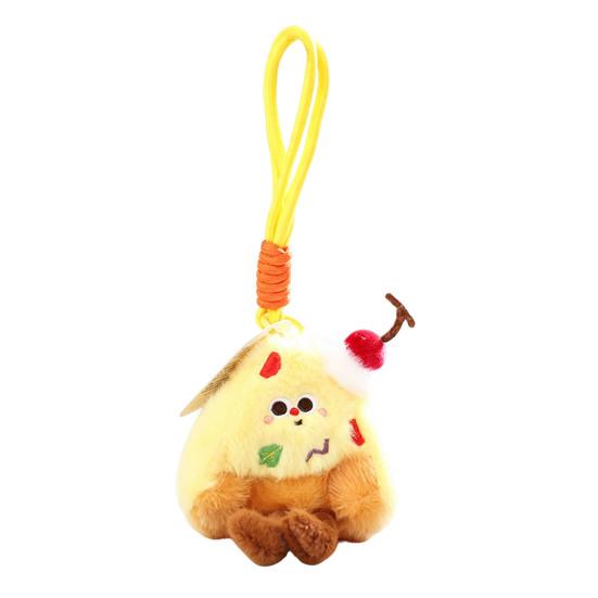 Cute Cake Plush Keychain, Soft Dessert Stuffed Animal Pendant, Kawaii Afternoon Tea Key Ring for Bag Backpack, Gift for Girls