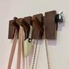 Solid Wood Coat Rack Entrance Hall Clothes Bag Storage Hanging Hook Wall Mounted Clothing Organizer Hanger with Magnetic Suction