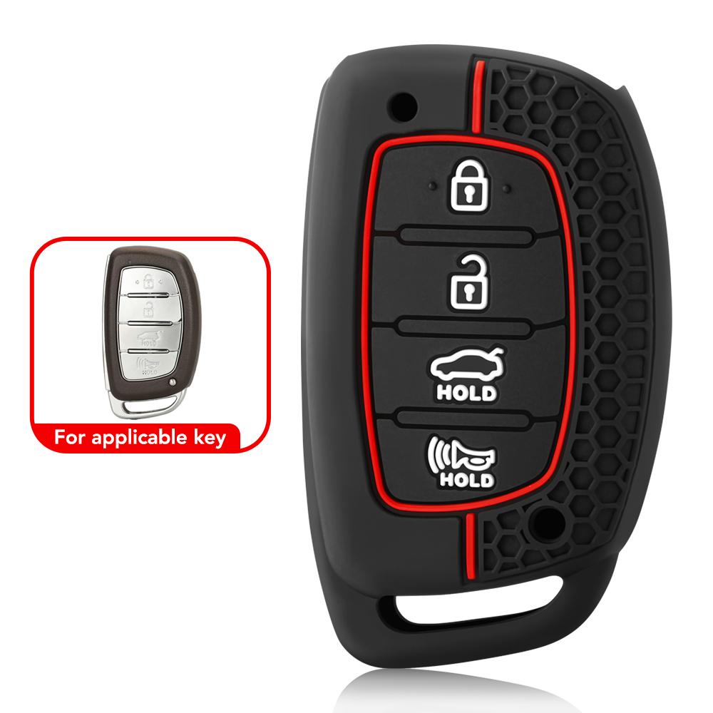 3 4 Silicone Car Key Case For Hyundai Ix35 I40 I20 I10 Tucson Elantra Creta Sonata Ioniq Accent Creata Smart Remote Fobs Cover