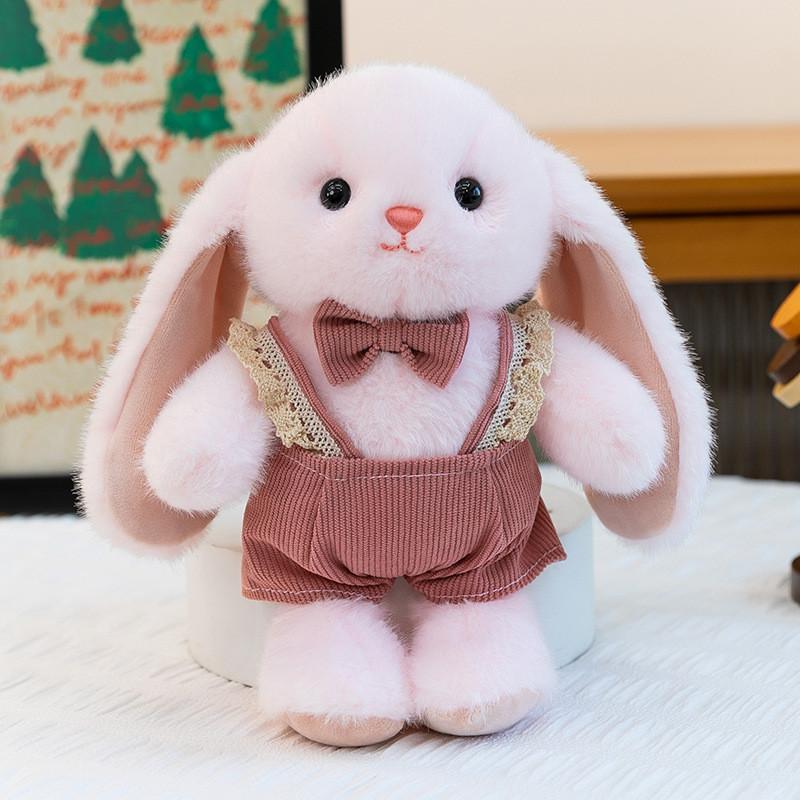 Cartoon Bunny Plush Doll With Polyester Filling For Childrens Bedroom Decor And Gift