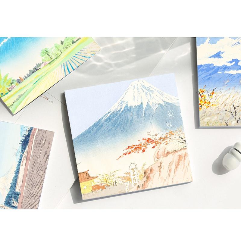 50 Sheets/book World Famous Painting Series Note Paper Non-sticky Note Paper Memo Stationery Decoration Notebook