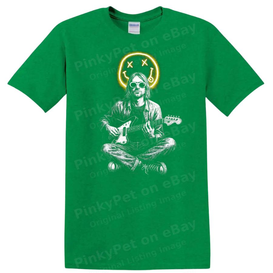 Retro Rock Guitarist T Shirt Vintage Music Legend Illustration Cool Tee