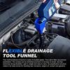 Pack-2 Auto Plastic Flexible, Hand-Free Funnel with Extendable Spout, Draining Tool Snap, Universal Oil Funnel for Oil Change for Cars Motorcycles