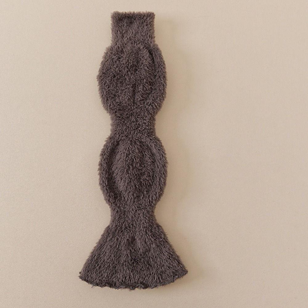 Elastic Coral Fleece Foot Cover Y2K Mid-tube Socks Simple JK Knee High Socks  Student