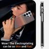 For Samsung Galaxy S25 S25 Ultra S24 S24 Ultra Electroplated Carbon Fiber Texture Magnetic Wireless Charging Phone Case
