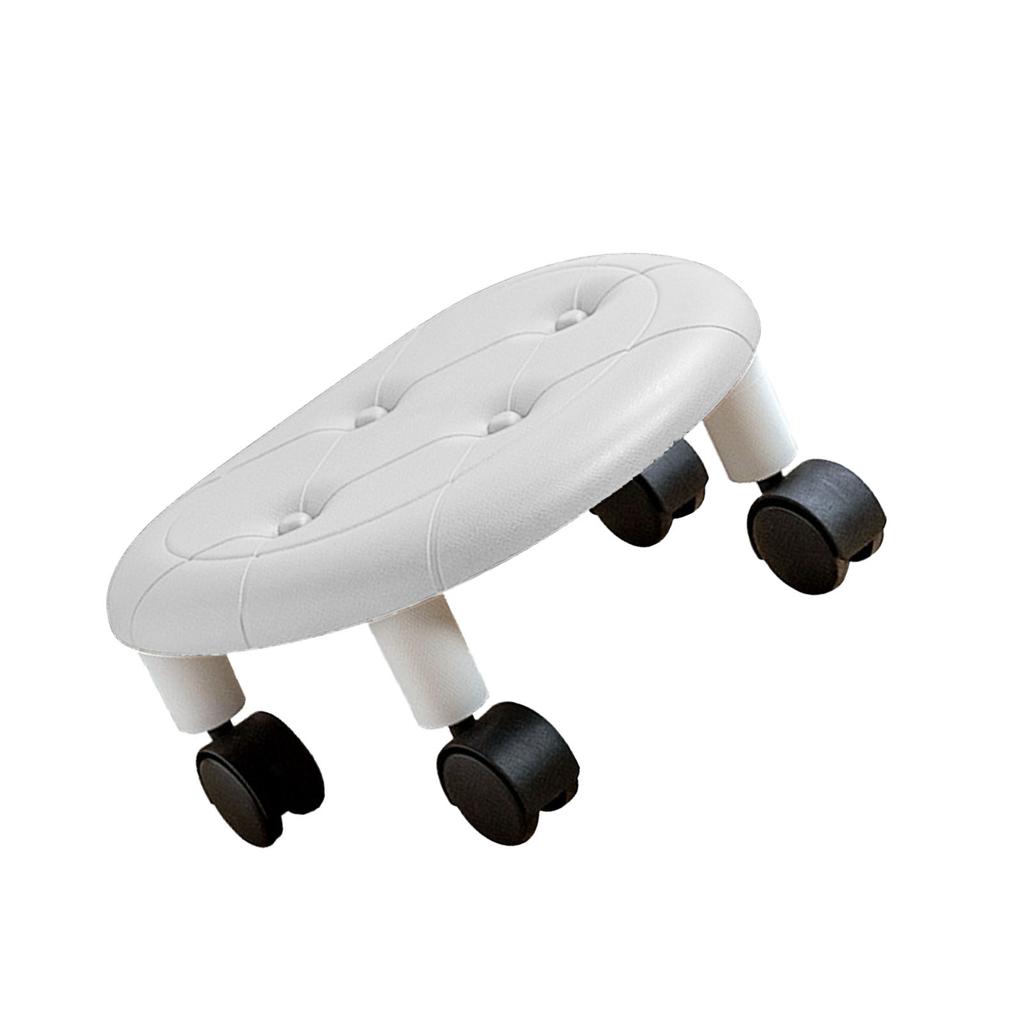 Low Roller Seating PU   Plastic Structure Movable   Wheels Stool for Living Room Baby Room