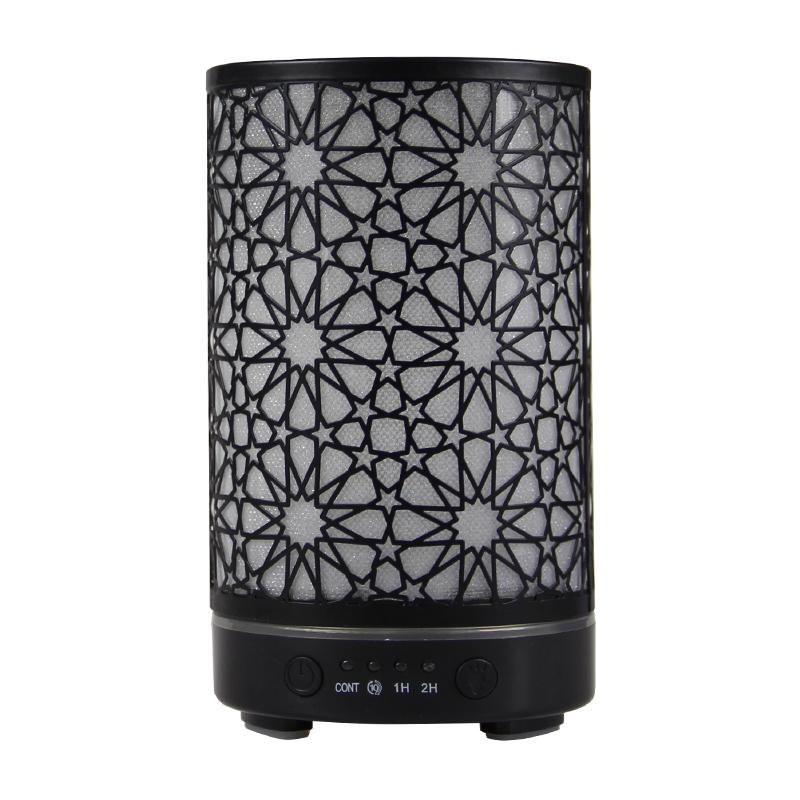 Aroma Diffuser 100ML Timing Function Hollow Star Ultrasonic Air Humidifier Bedroom Essential Oil Diffuser with LED Night Lights