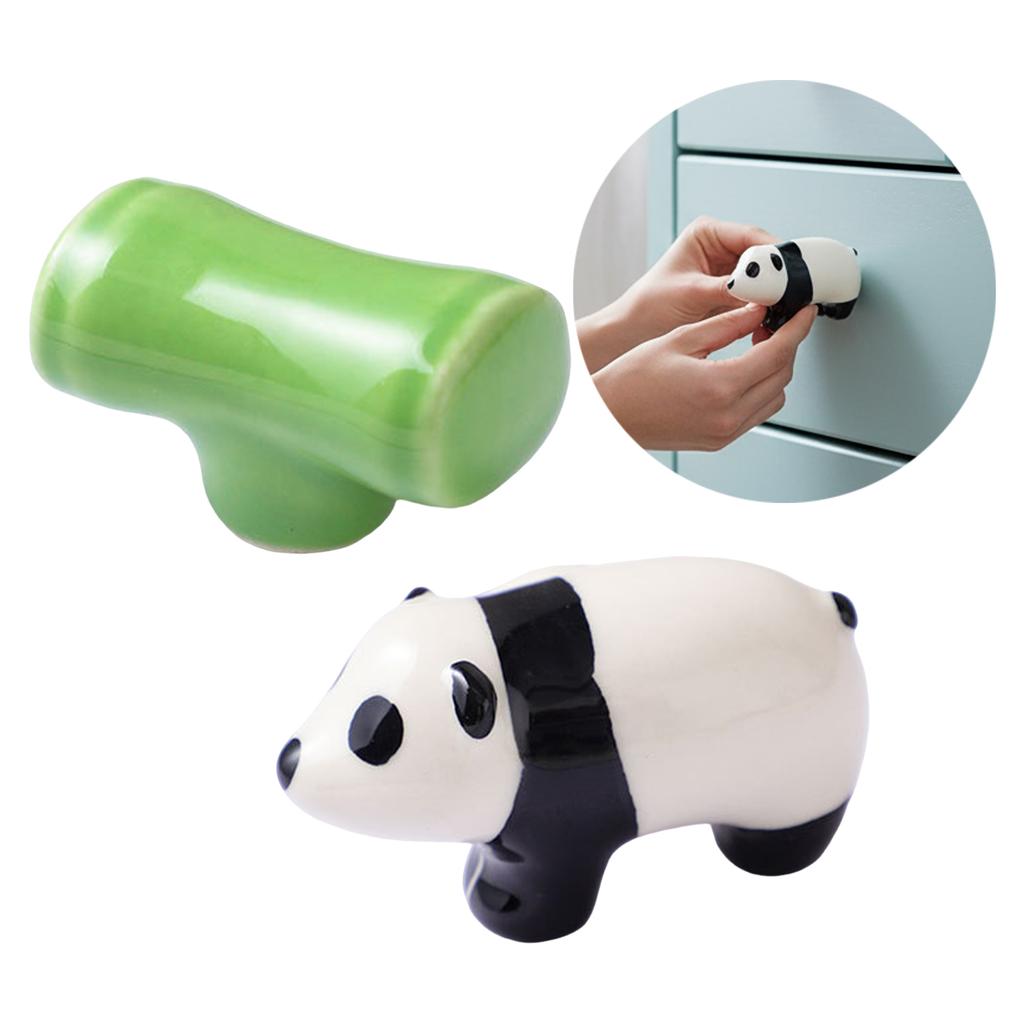Ceramic Cabinet Knob Single Hole Design Panda Koala Shapes for Furniture Decoration