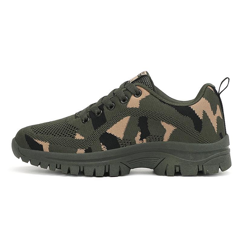 New Outdoor Shoes Women's Large Size Camouflage Mountaineering Shoes Non-slip and Wear-resistant Non-slip and Wear-resistant Fly Weaving Sports and