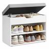 White Shoe Cabinet with Storage