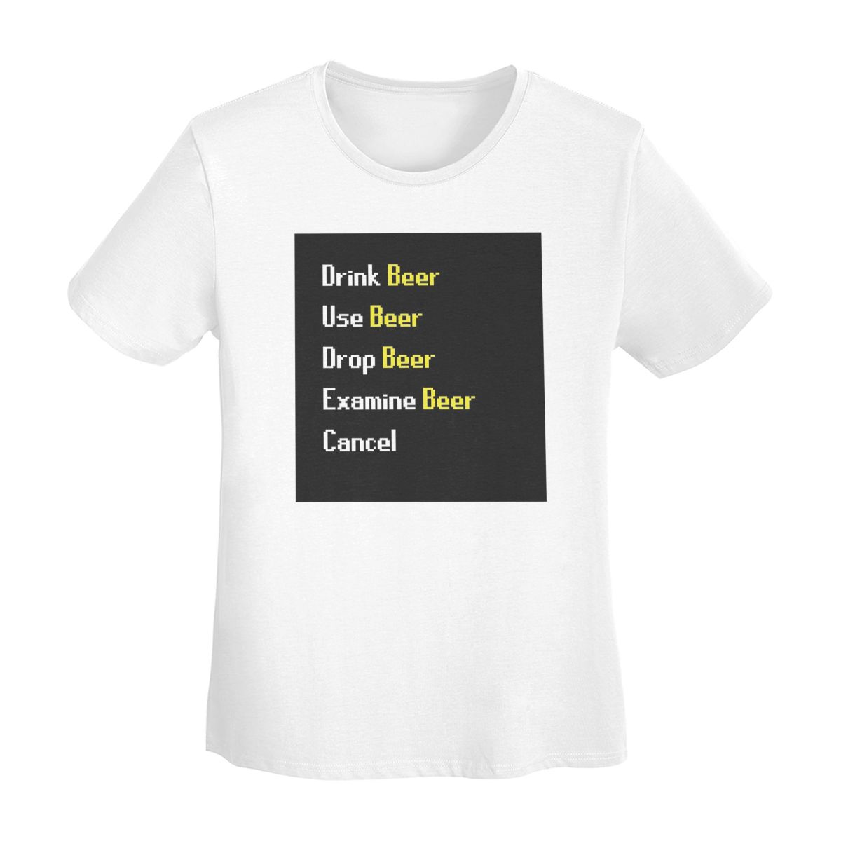 Runescape Beer Interaction TShirt Women Short Sleeve T Shirts Crew Neck Streetwear Cotton Summer Tees Streetwear S