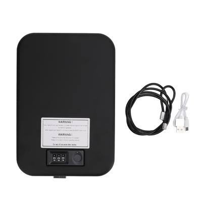 Portable Safe Box Steel Plate Fast Access Biometric Fingerprint Security Case with Combination Code