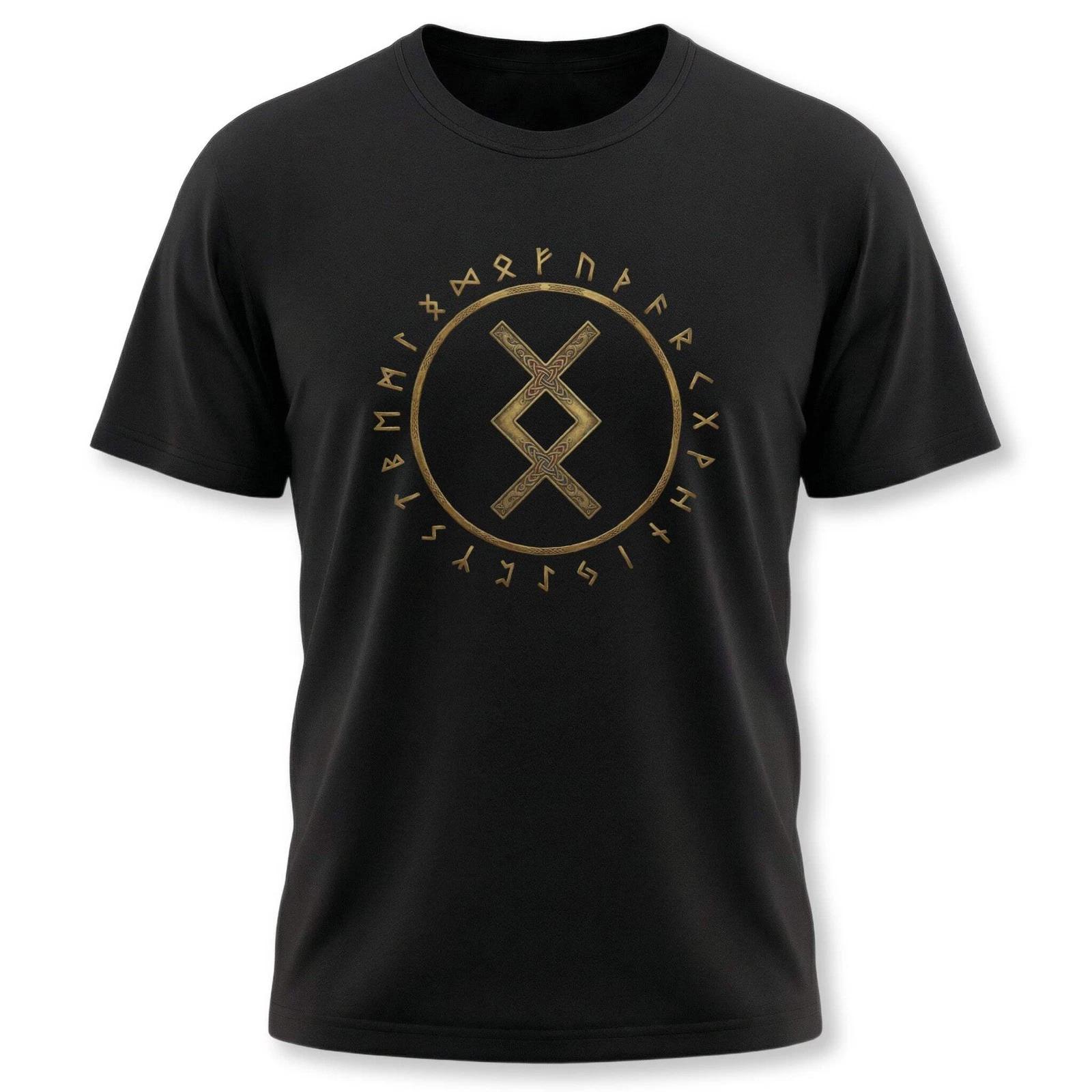 Inguz Rune Circle T-Shirt | Norse Viking Symbol Futhark Unisex Tee Shirt L