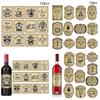 Halloween Bottle Vintage Labels With Pumpkin Face Stickers Party Venue Decor