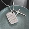 Titanium Steel Jewelry Fashion Classic Retro Hip Hop Stainless Steel Pendant Street Trendy Men Versatile Military Cross Necklace