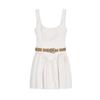 Spring New Women's Clothing American Pure Desire Style with Belt Silm Sleeveless Sling Short Dress 2180326