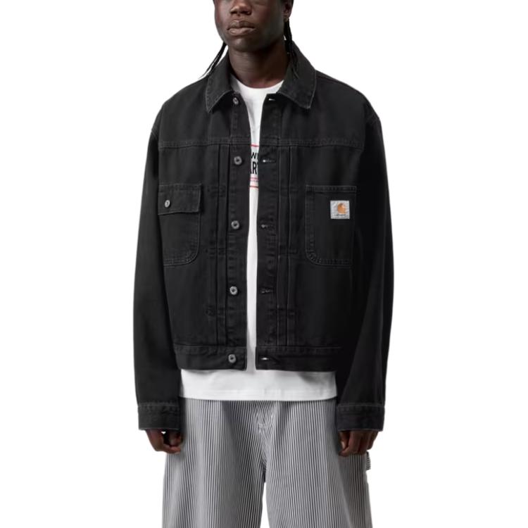 Carhartt WIP SS26 Belmar Jacket Comfortable Simple Single-Breasted Long Sleeve Denim Jacket Men jackets I036586-89-06