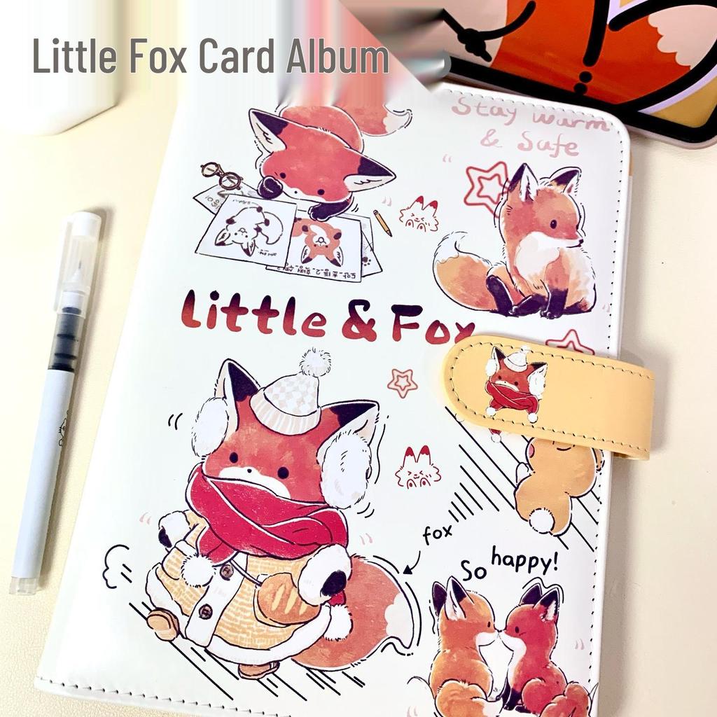 PU Leather Dog A5 Four-Grid Detachable Card & Photo Storage Album Binder
