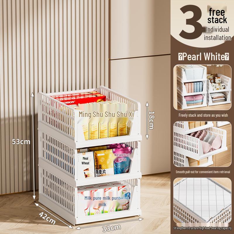 Foldable Multi-layer Storage Basket Rack – No Installation Needed