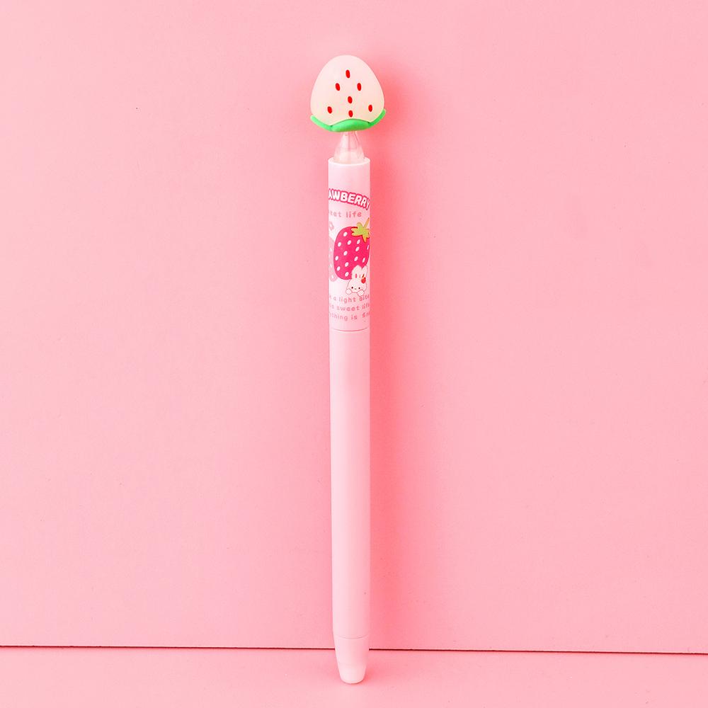 1 Pieces Stationery Gel Pen School Office Supplies Cute Kawaii Creative Strawberry Lovely Pretty Rabbit Funny Pens