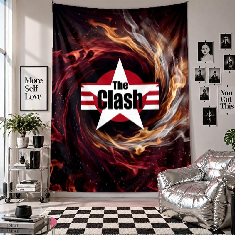 The Clash Wall Tapestry Home Decor Wall Hanging Cloth for Bedroom Living Room Background