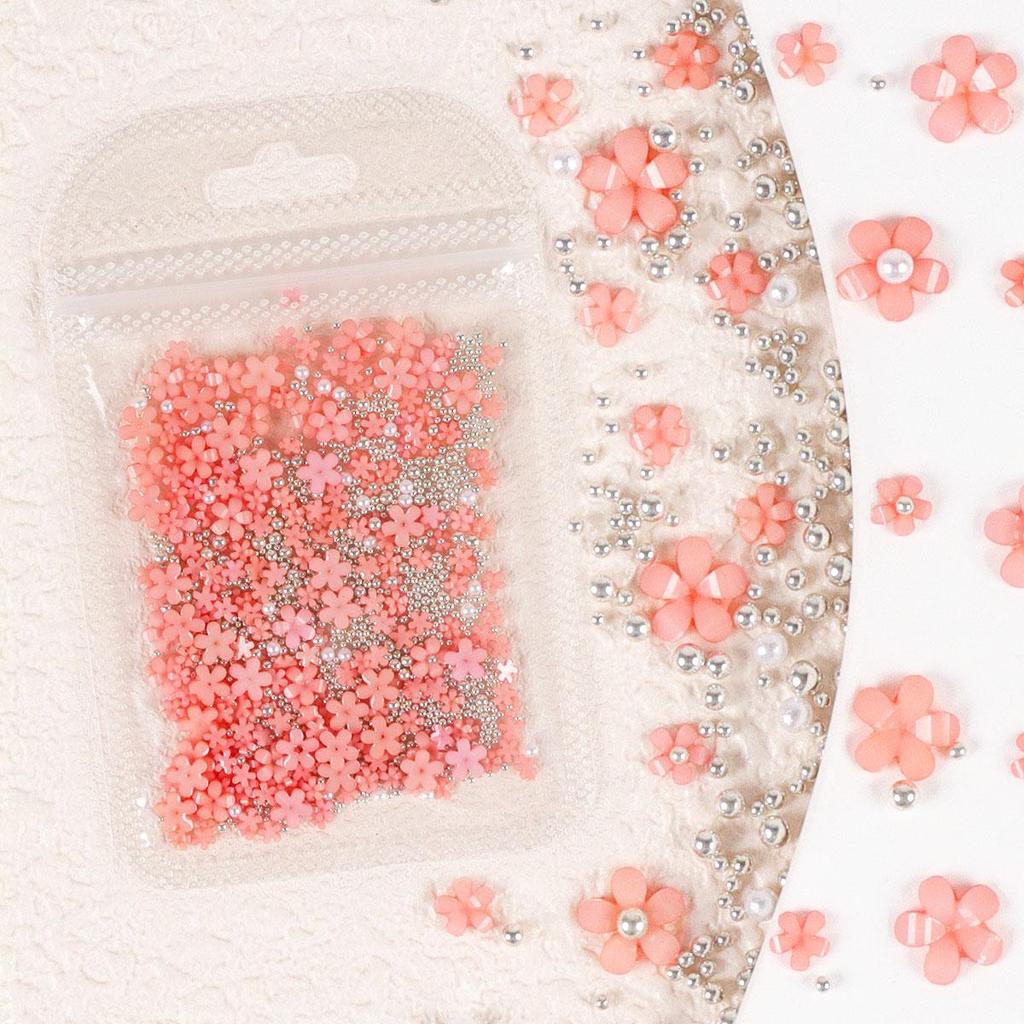 3D pryskyřičné nehtové umění květiny smíšené perlové kameny kamínky dekorace pro DIY manikúra příslušenství potřeby přívěsky díly