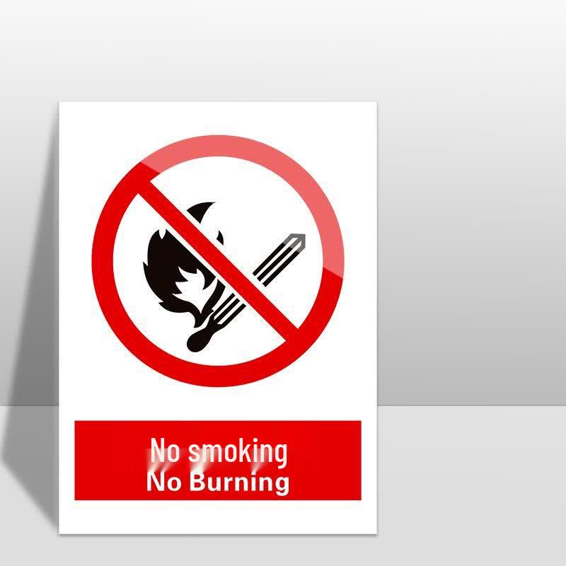 Strictly No Open Flames Safety Warning Sign Decal