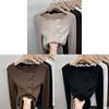 Elegantes Damen-Strickoberteil in einfarbigem Design für Übergrößen im Herbst und Winter